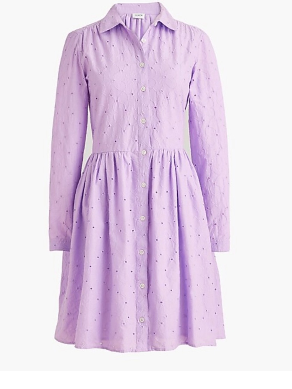 J Crew Eyelet Mini Shirt Dress size 6